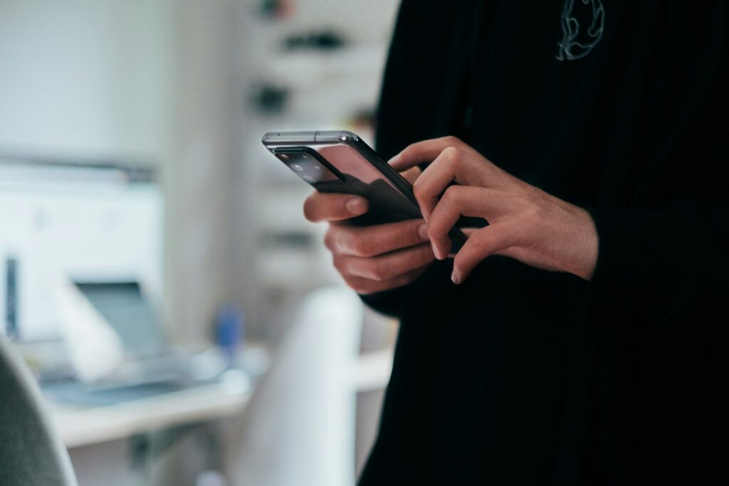 Man using a mobile phone